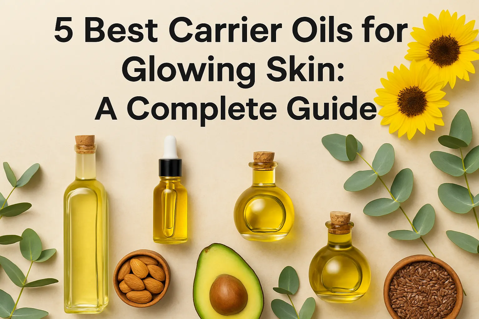 Carrier oils for glowing skin