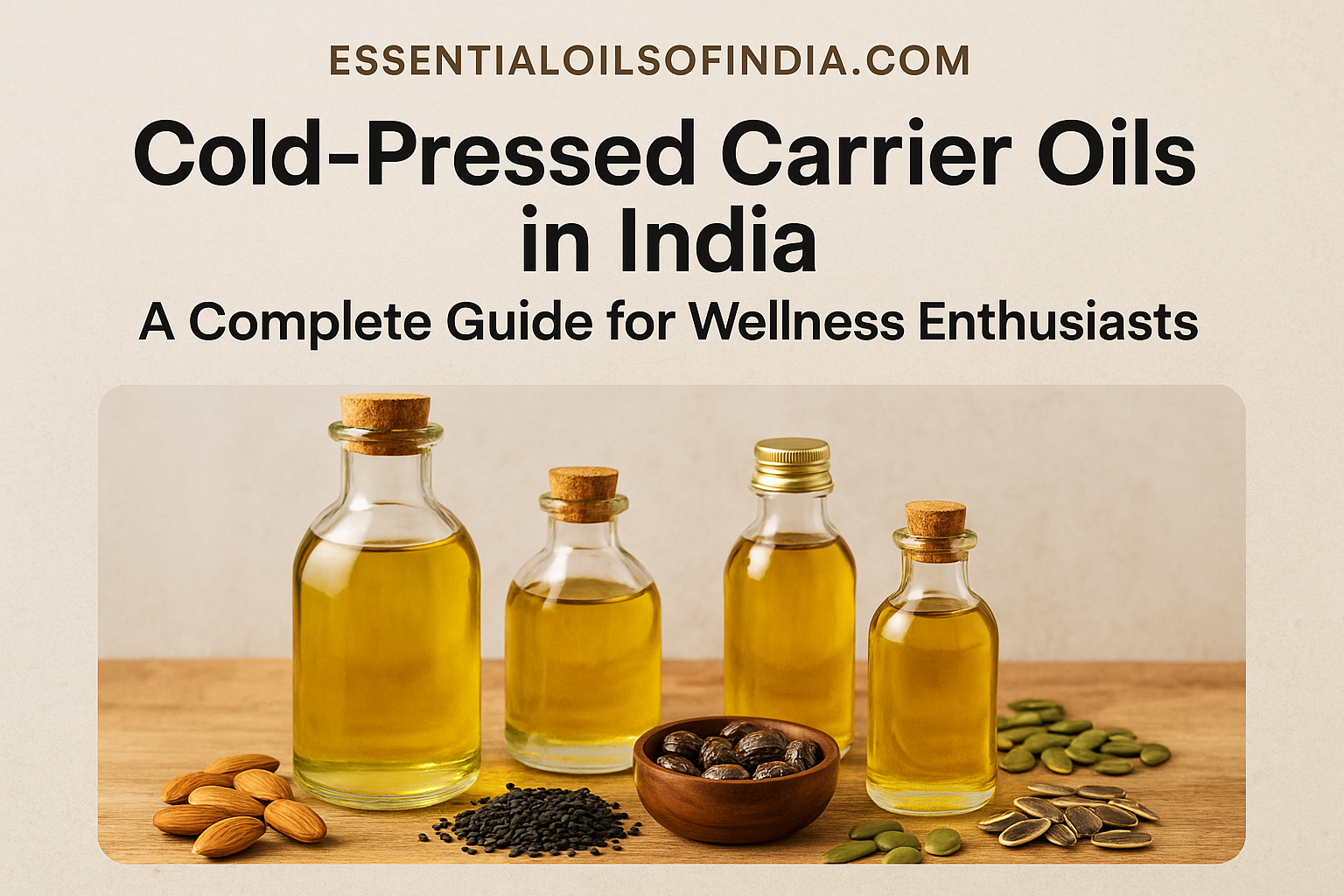 Cold-Pressed Carrier Oils in India A Complete Guide for Wellness Enthusiasts
